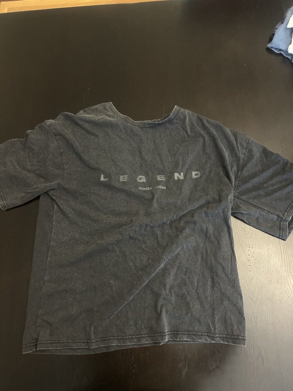 Graphic Tee - washed black color